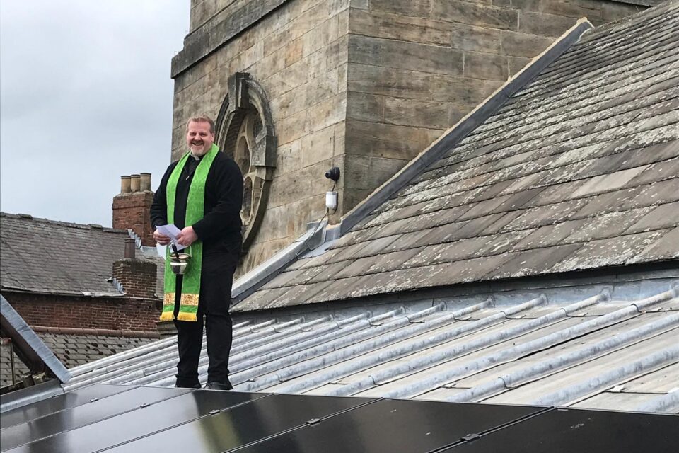 Solar PV Installation blessed by the Church Vicar